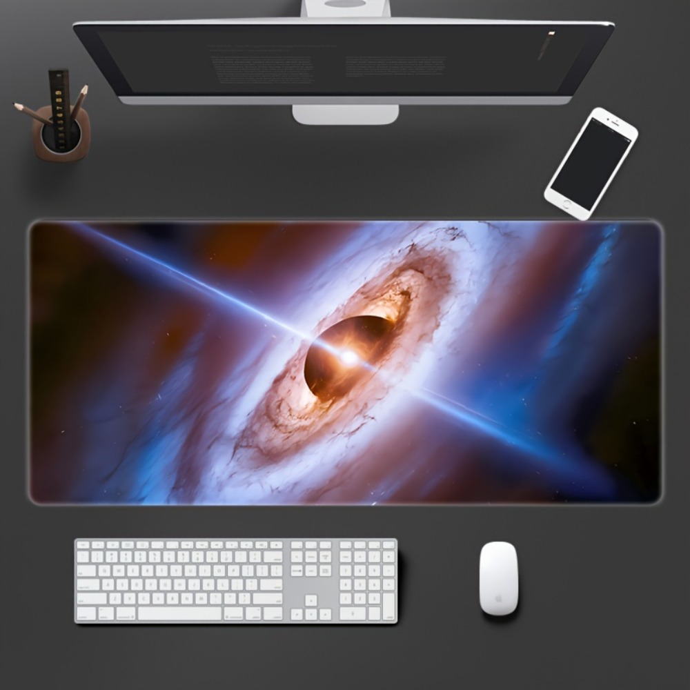 Desk Setup Art - Planetaire patroonontwerp, antislip rubberen basis, wasbare