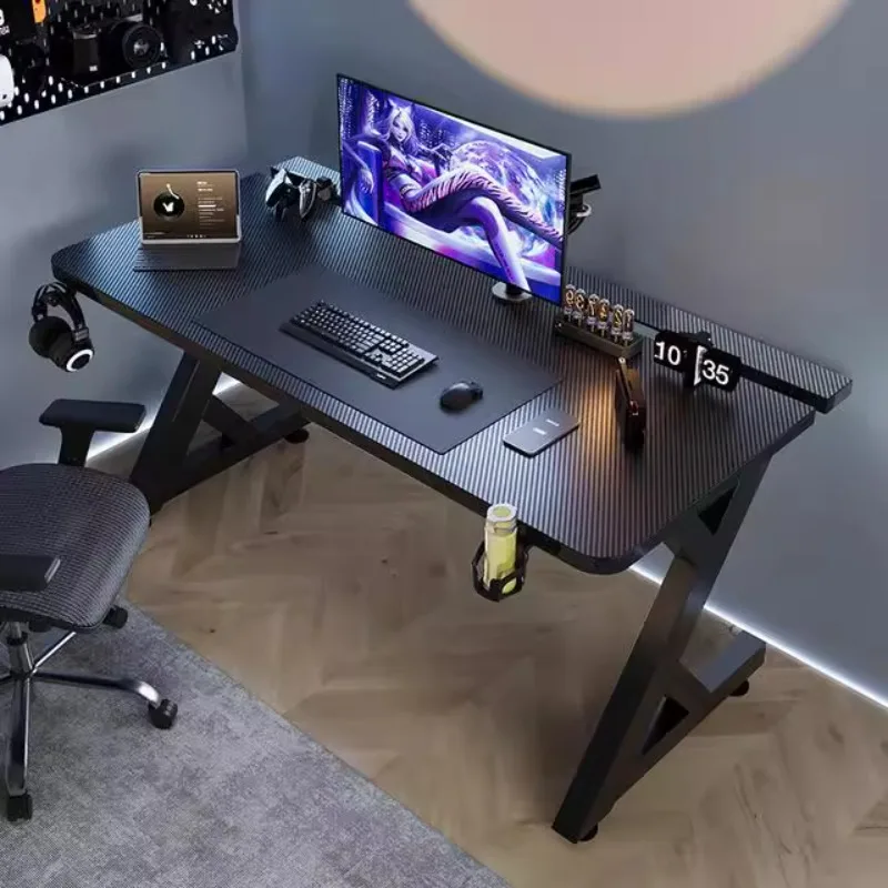 Desk Setup Art - Q Minimalistische zwarte computerbureaus Ontwerp High-end