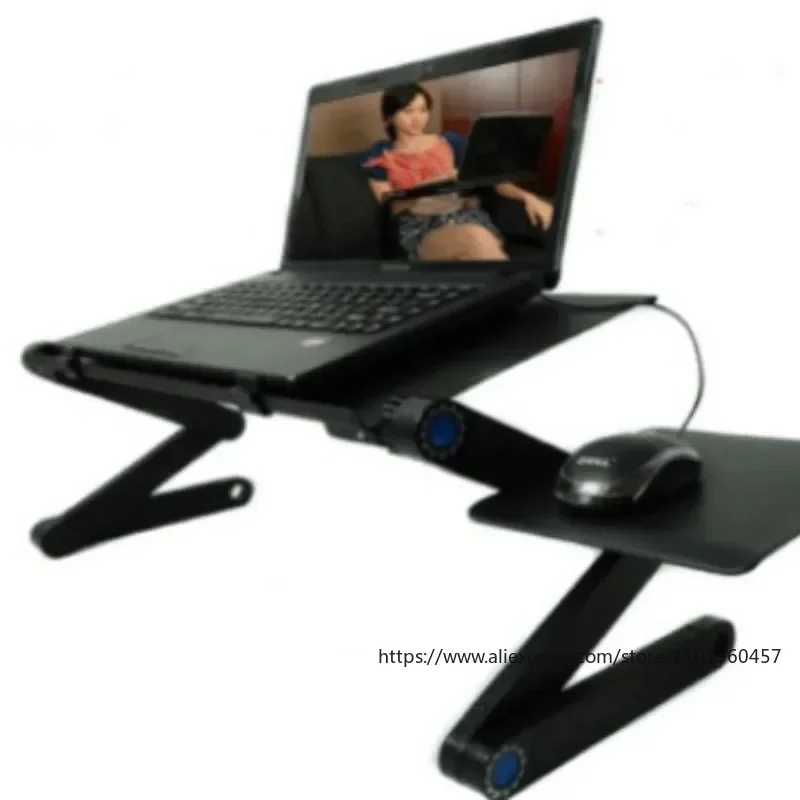 Desk Setup Gadgets - Opvouwbaar computerbureau van aluminiumlegering met koelventilator