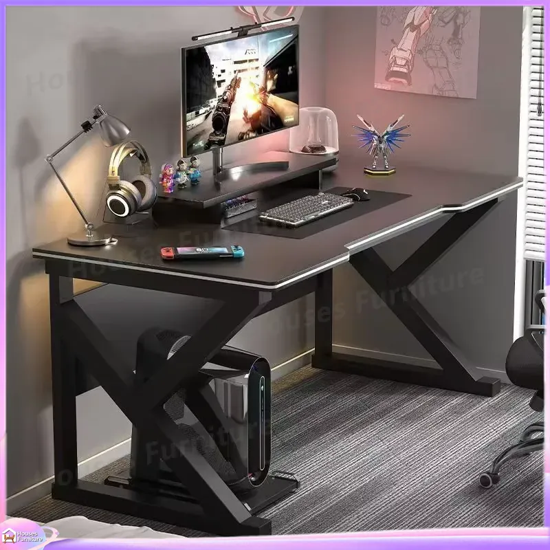 Desk Setup For Gaming - Cafe Metal Gaming Desk Zwarte MDF