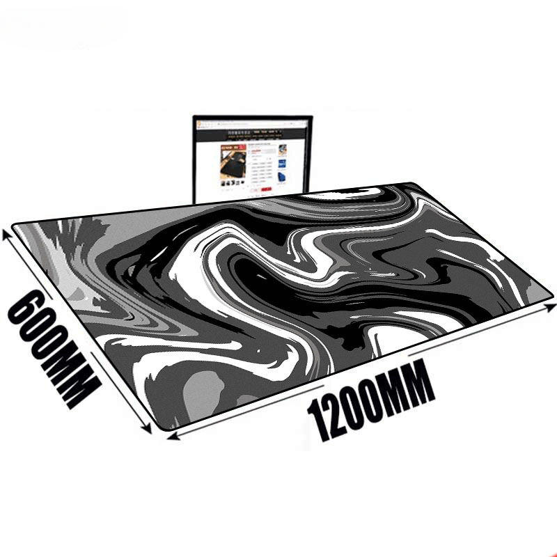 Desk Setup Art - Grote Mat Muismat Vloeiend Kunst Verlengde