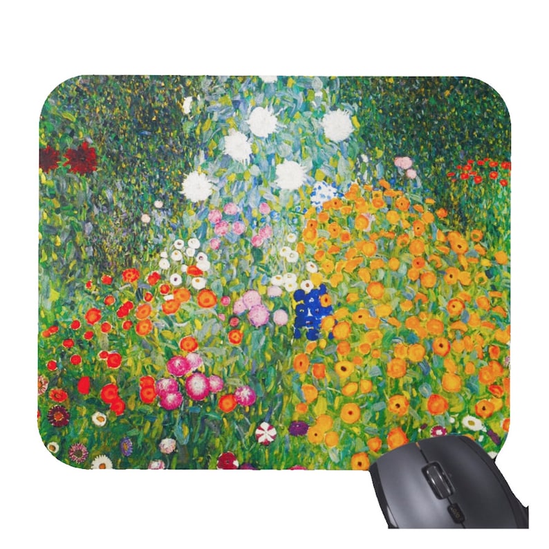 Desk Setup Gadgets - Gustav Klimt Bloemen Bloemen Muismat Muismat
