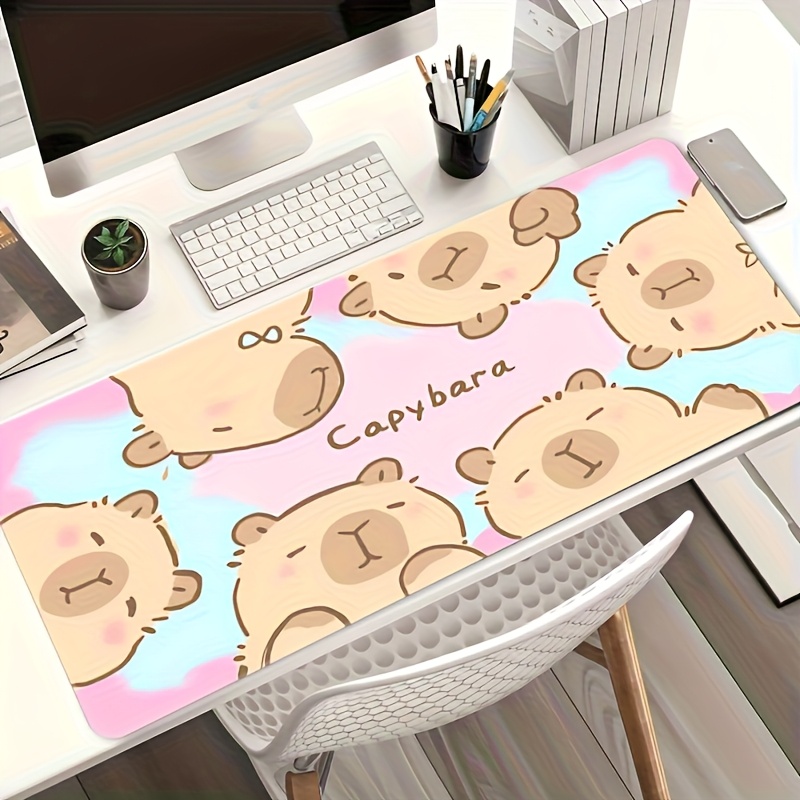 Desk Setup For Gaming - Stijlvolle schattige cartoon capibara grote muismat