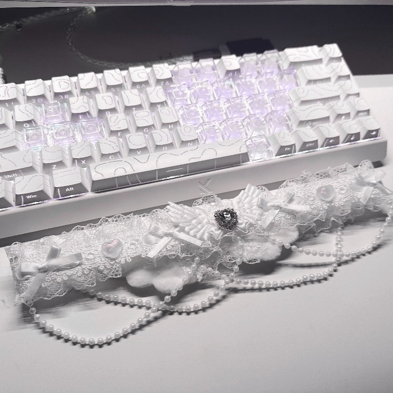 Handgemaakte witte kanten moni - Desk Setup Diy recensie en prijs