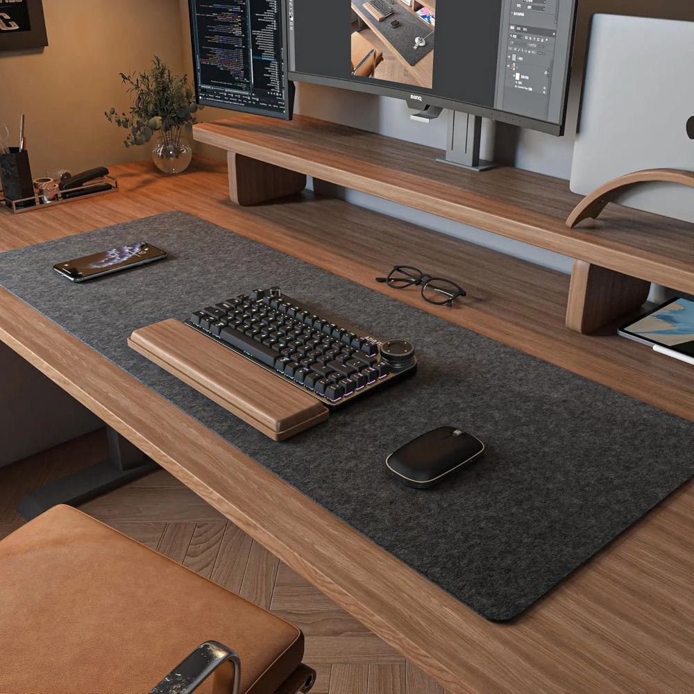 Vilten bureaumat Computermat v - Desk Setup Cozy recensie en prijs