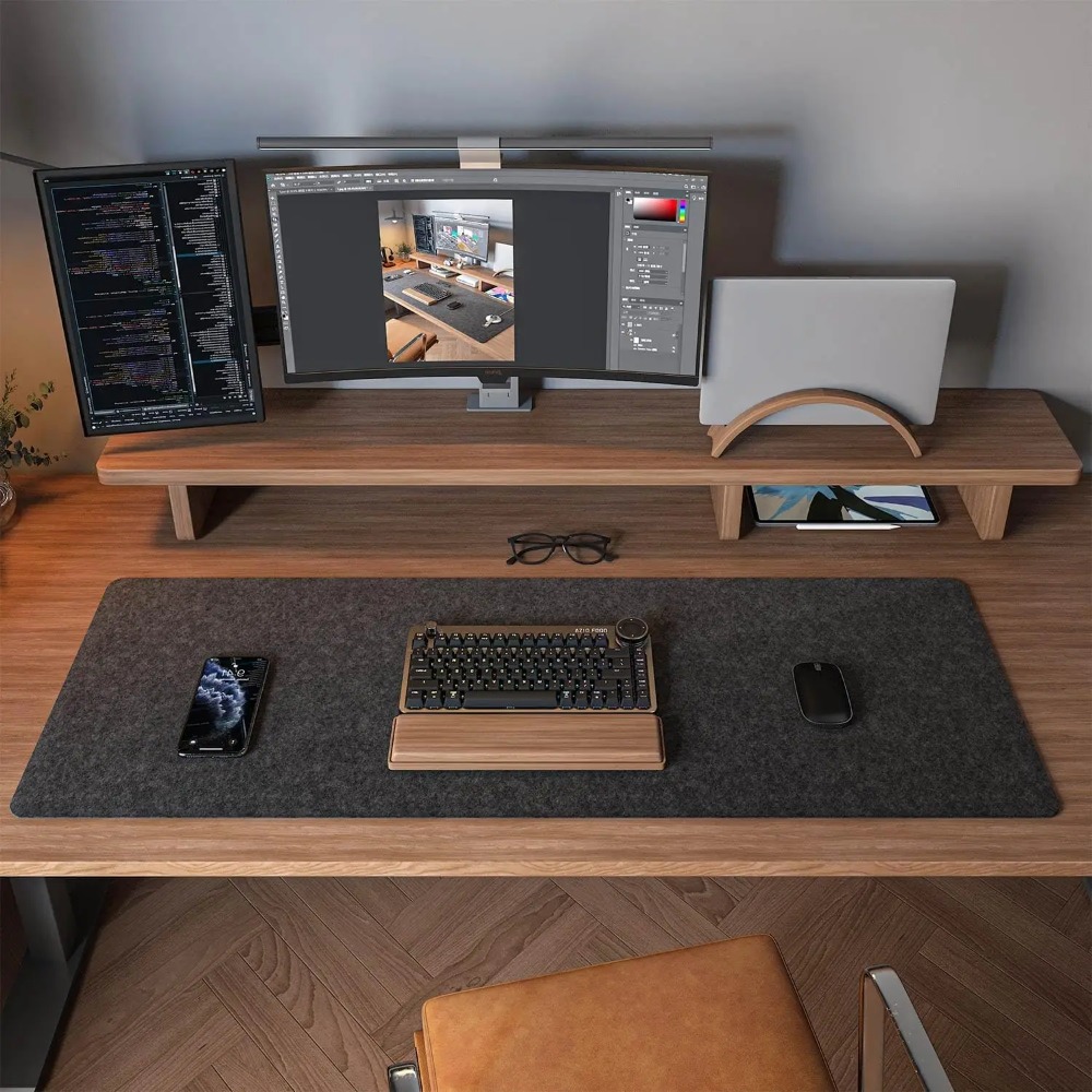 Vilten bureaumat Computermat v - Desk Setup Cozy recensie en prijs