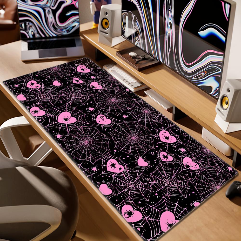 90x40 Wit of Roze Spinnenweb H - Desk Setup For Gaming recensie en prijs