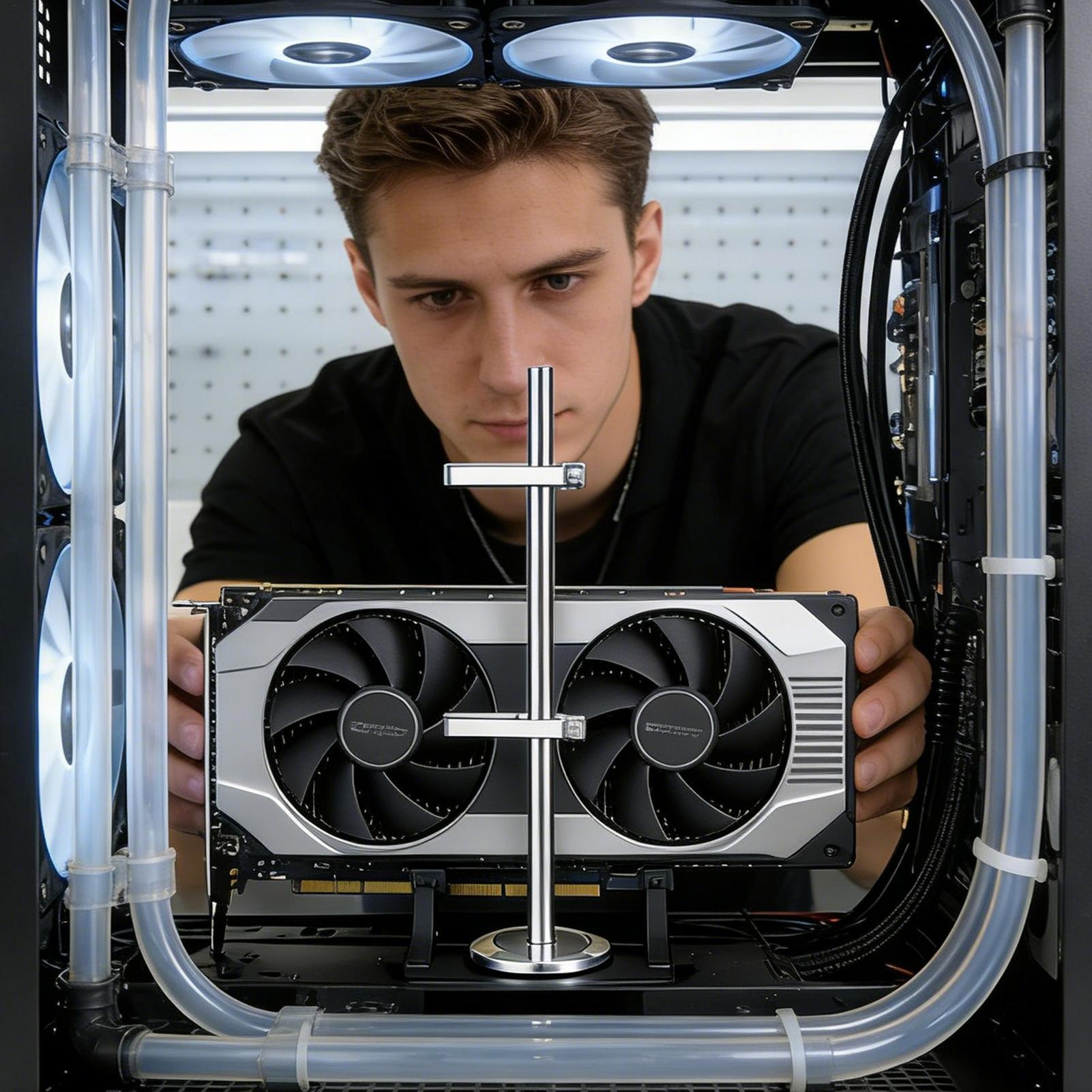 GPU-steunbeugel met magnetisch - Desk Setup Videos recensie en prijs