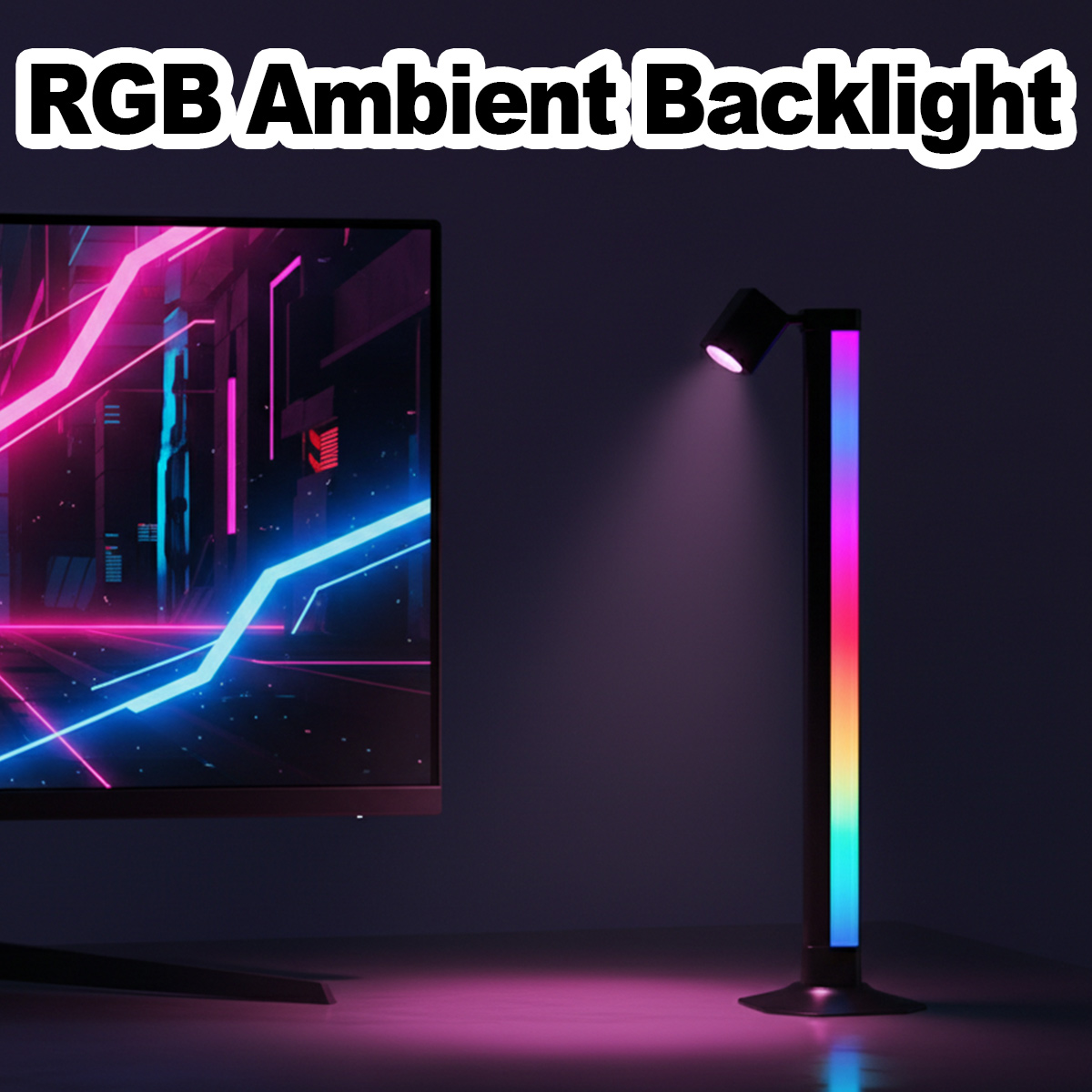 Slimme LED RGB lichtbalk met m - Desk Setup Art recensie en prijs