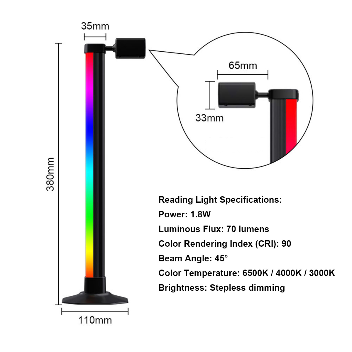 Slimme LED RGB lichtbalk met m - Desk Setup Art recensie en prijs